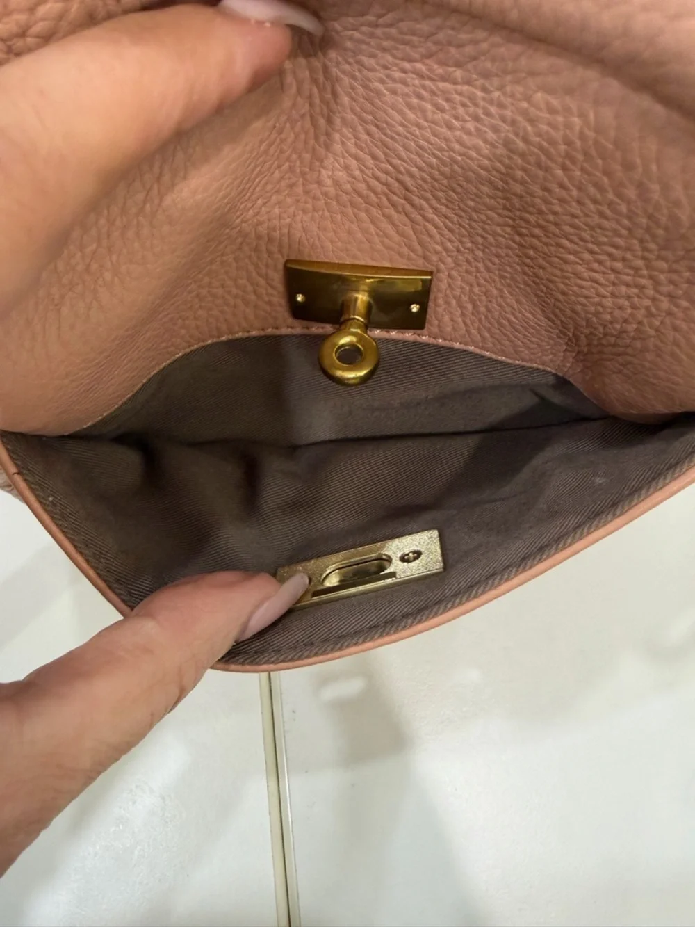 J.Crew Blush Pink Pebbled Leather Camera Crossbody Bag